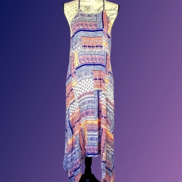 Full Tilt Dresses & Skirts - Bohemian Print Asymmetrical Dress